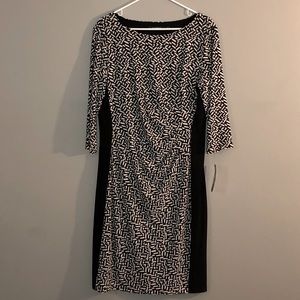 NEW Ralph Lauren 3/4 Sleeve Ruched Jersey Dress